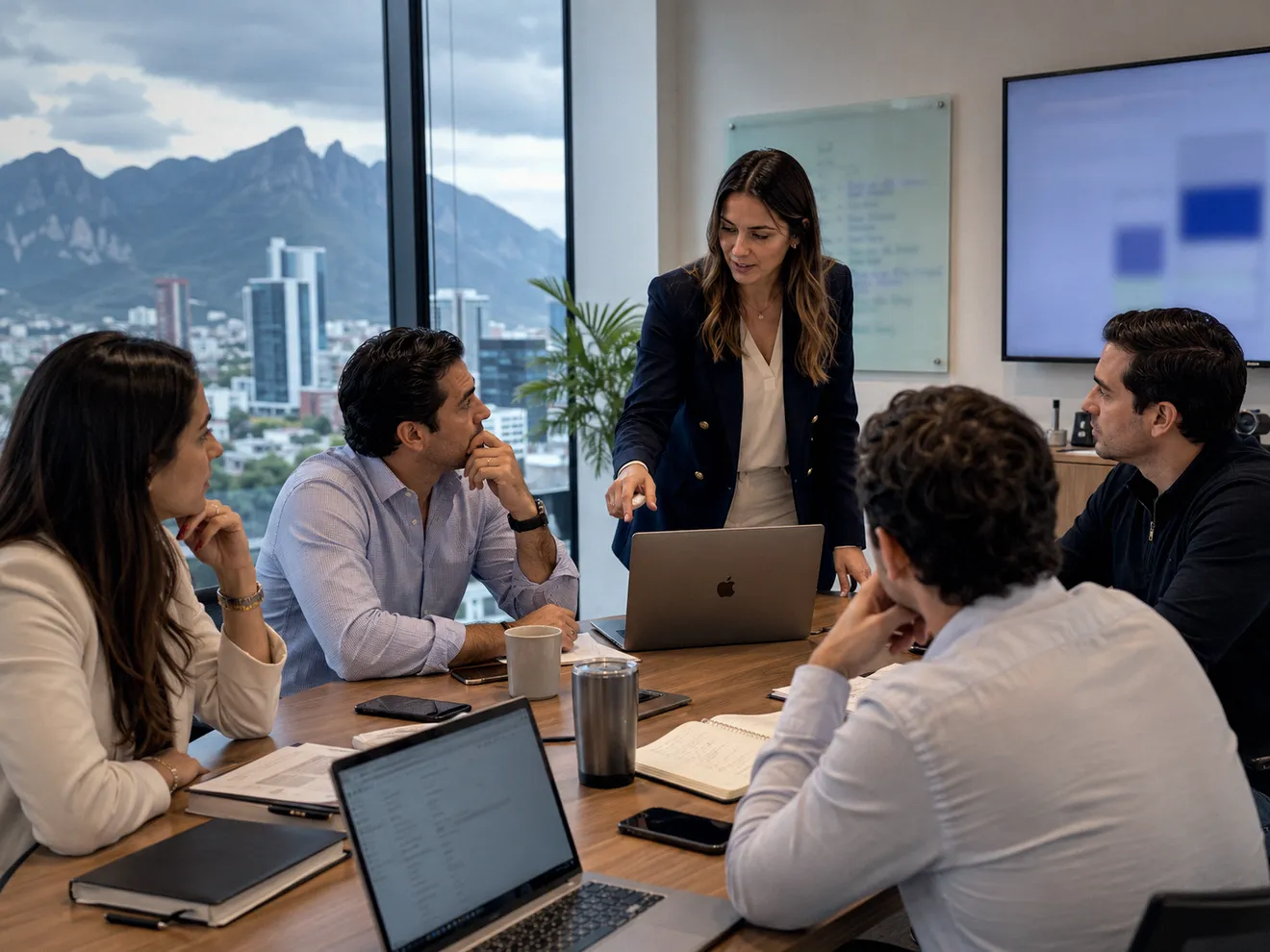 El equipo de Lumoz en su oficina